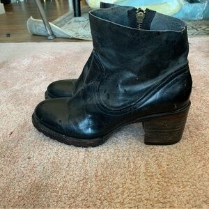 Freebird by Steven Black Leather Ankle Boots